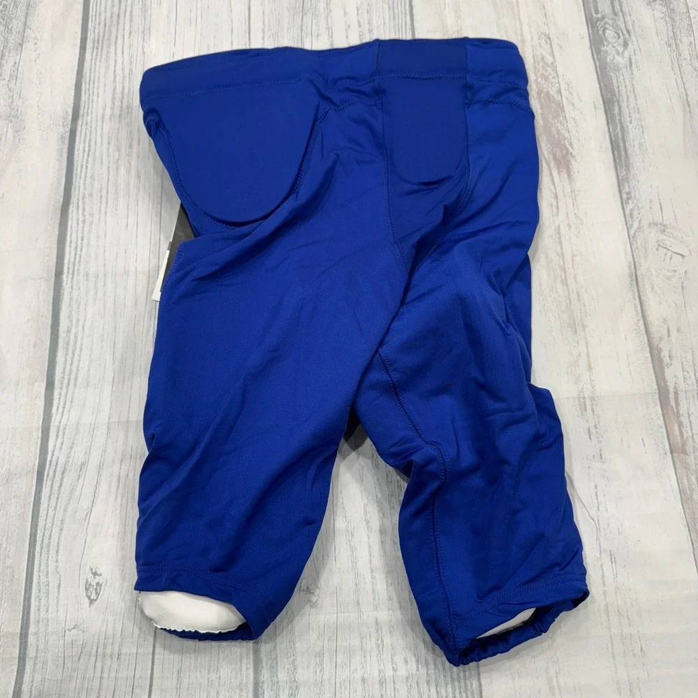 NWT Adidas Football Pants with Pads & Belt Large Blue‎ Practice Game Adult Mens